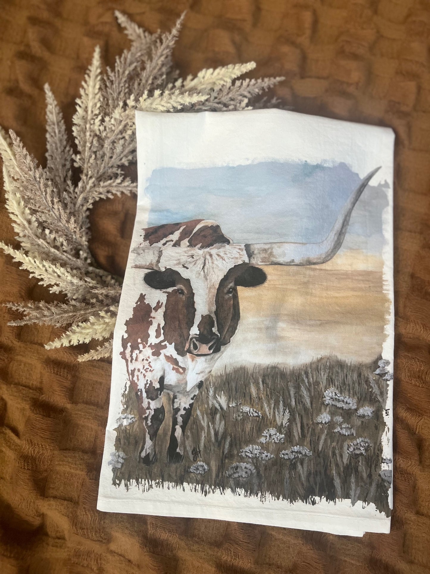 Tea Towel - Bart the Longhorn