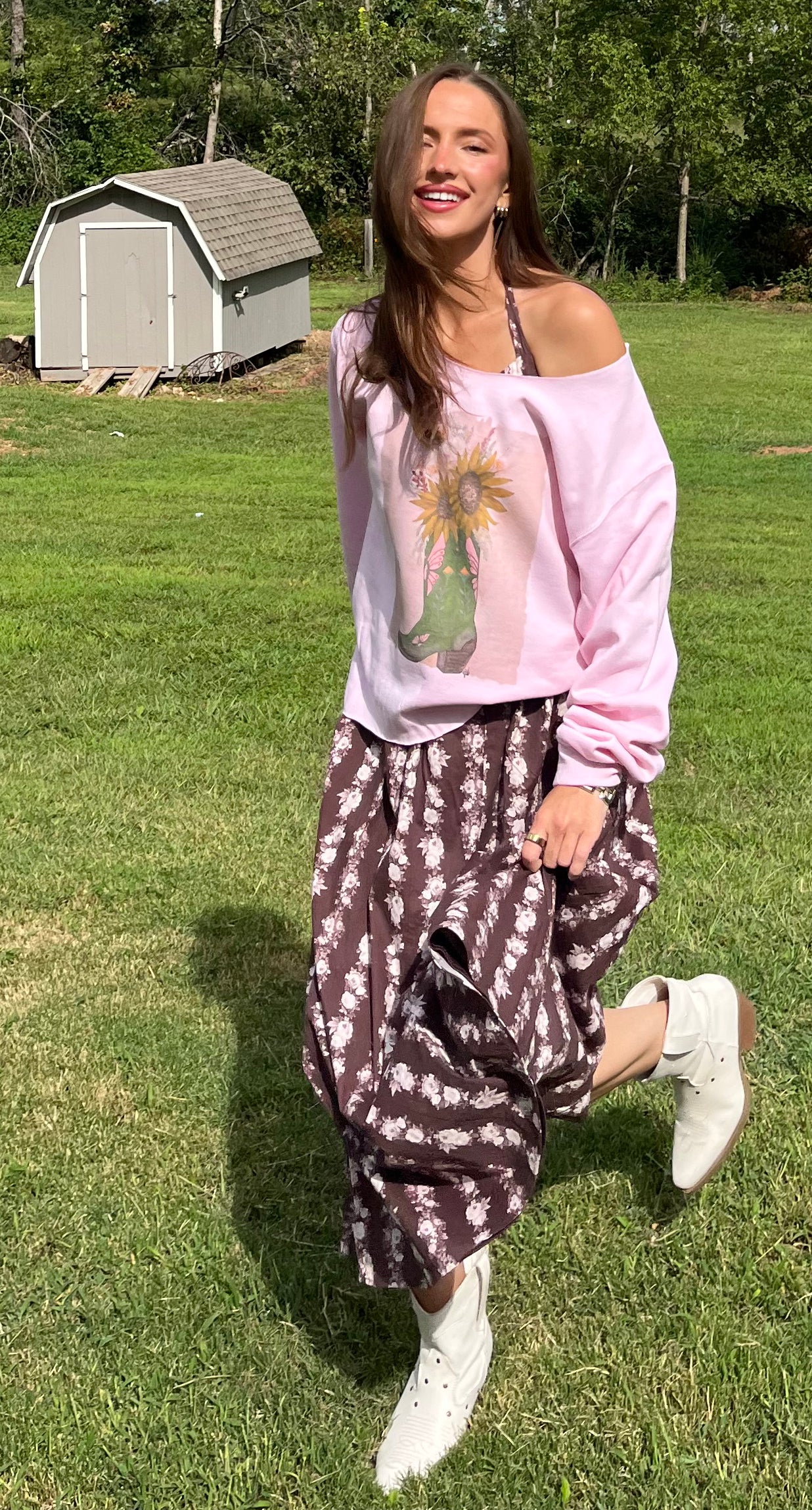 Sweatshirt - Flowers ta Boot