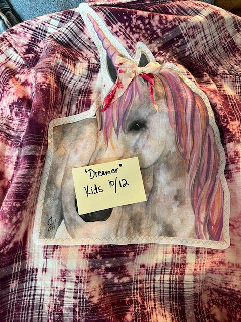 Kids Button Ups - Dreamer Unicorn (Kids 10/12)