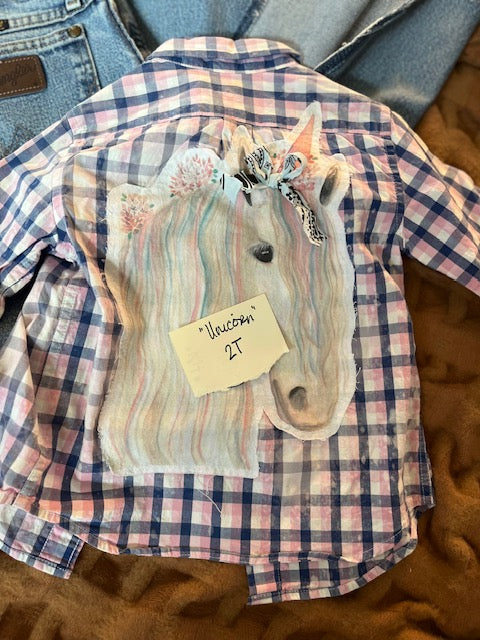 Kids Button Ups - Unicorn (Kids 2T)