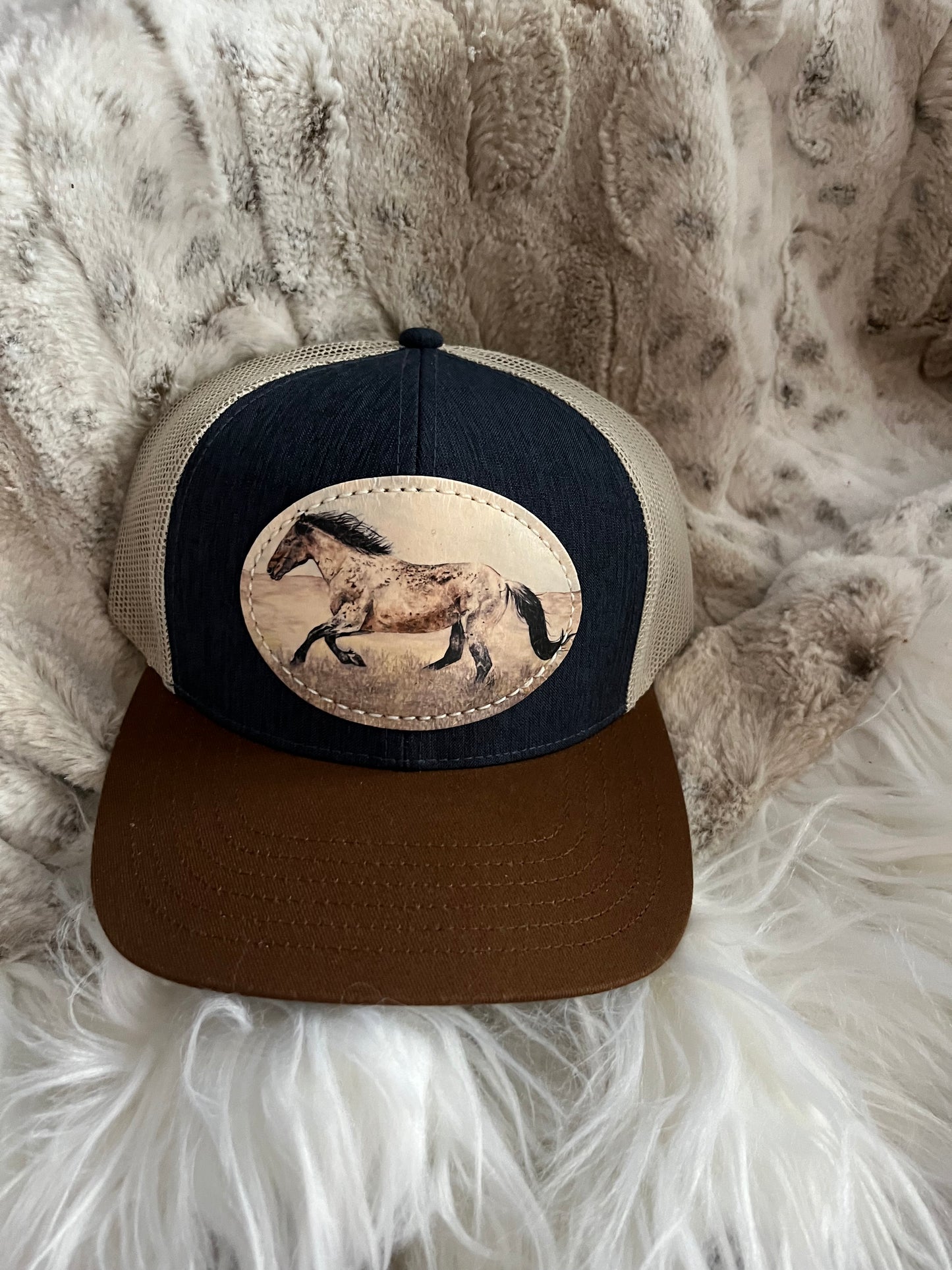 Dolly Estelle Hat - Brown/Blue/White -Desperado
