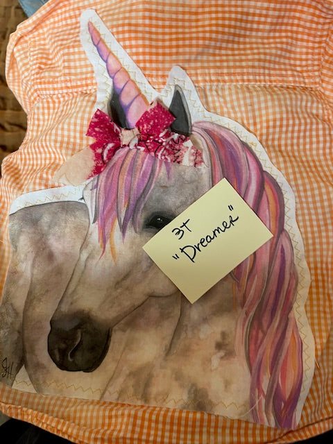 Kids Button Ups - Dreamer Unicorn (kids 3T)