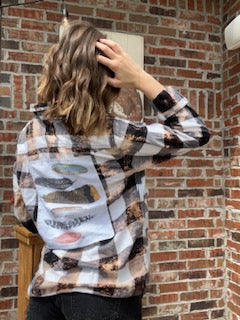 Adult Button Ups - Feathers (women's medium)