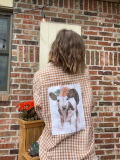 Adult Button Ups - Peaches (women's large)