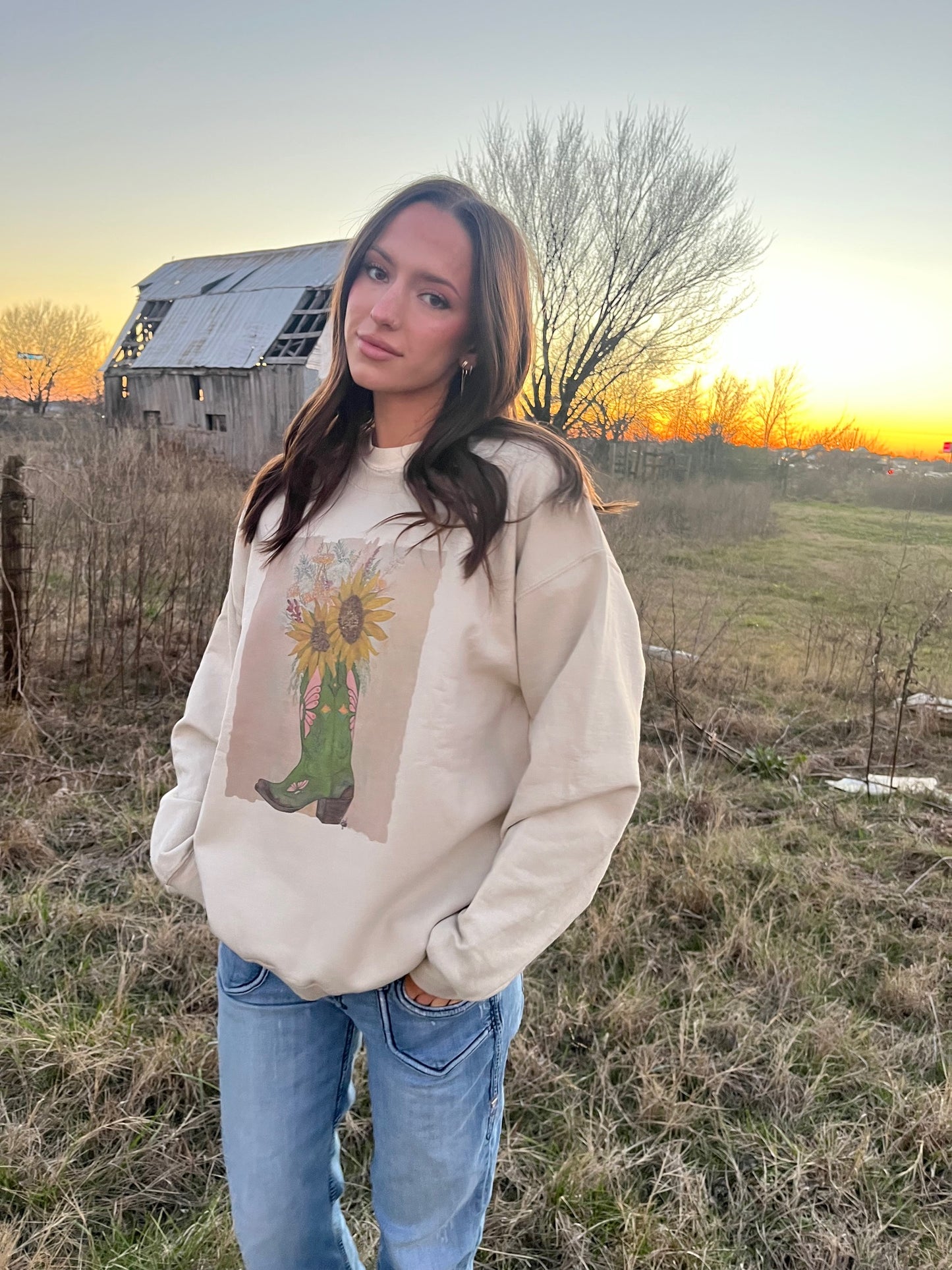 Sweatshirt - Flowers ta Boot