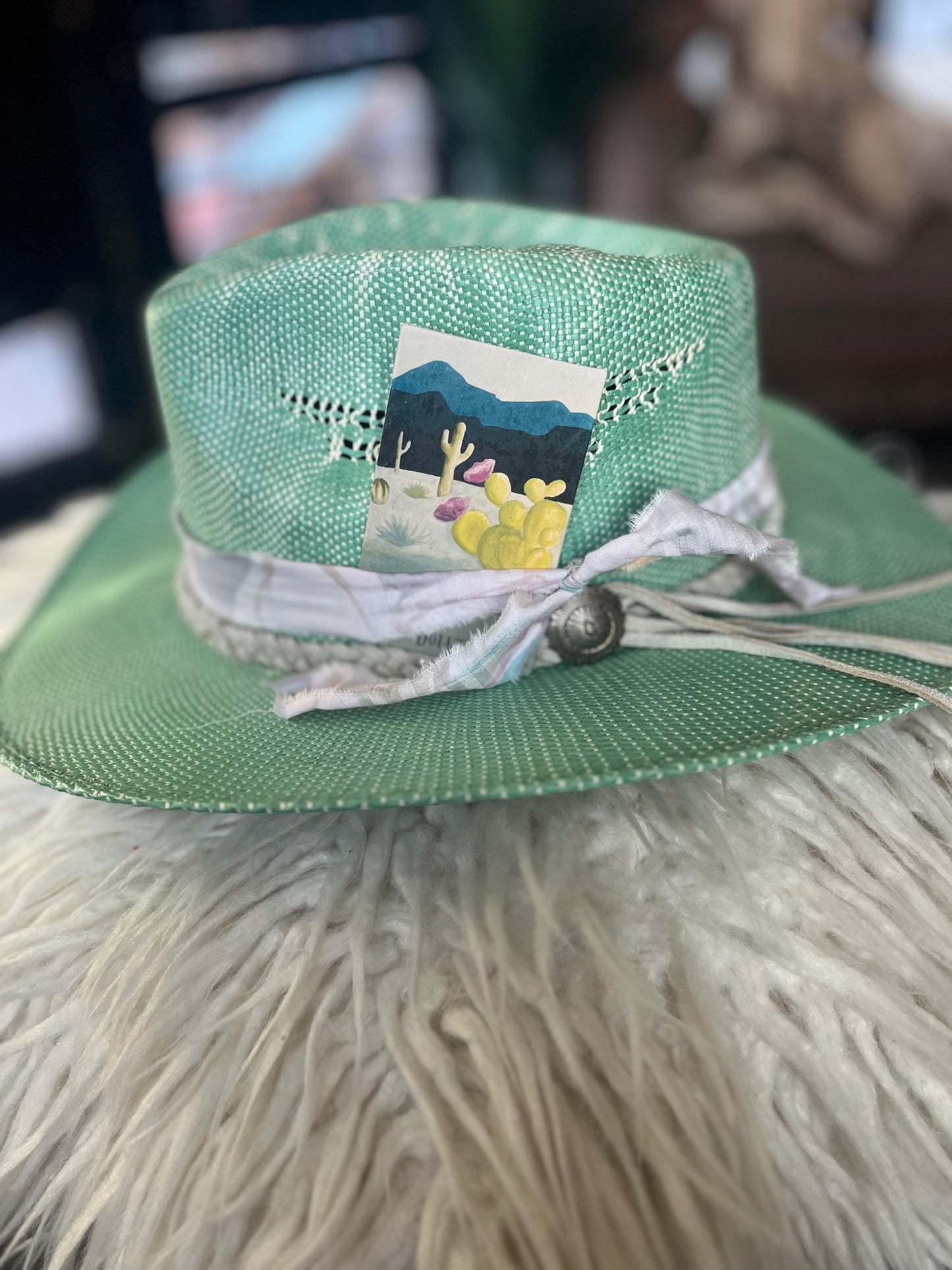 Leather Hat Card - Arizona Desert
