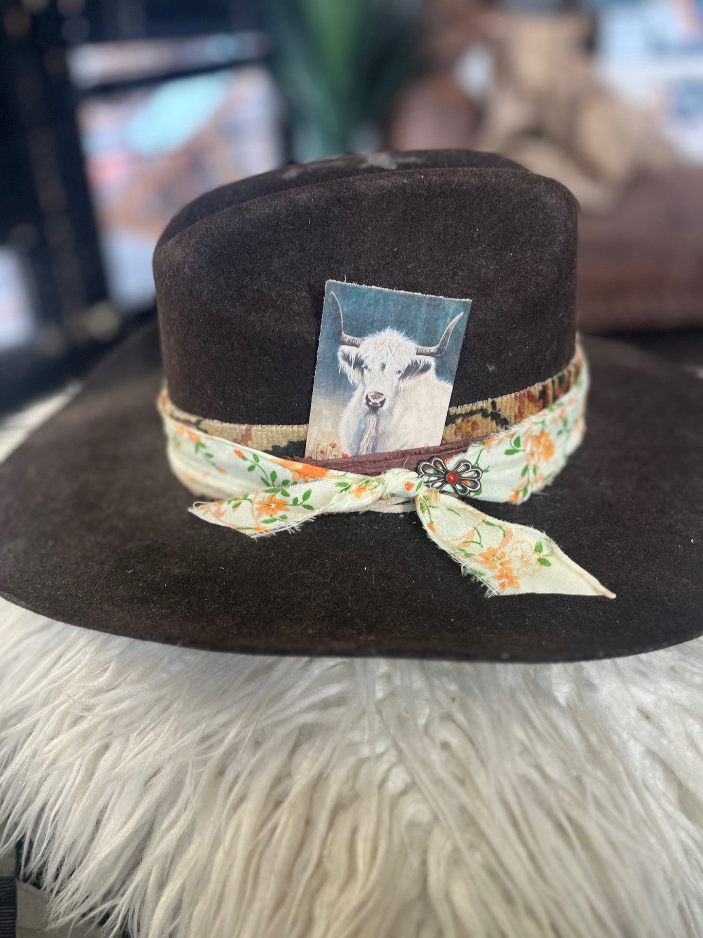 Leather Hat Card - Angel Highlander