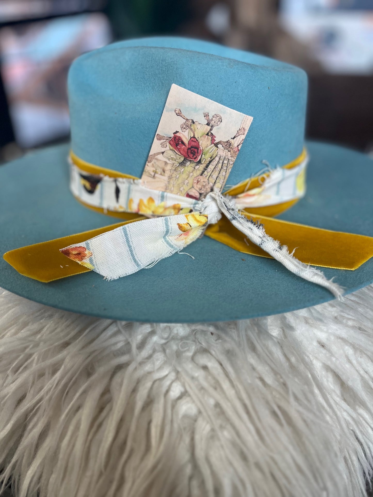 Leather Hat Card - Country Roads