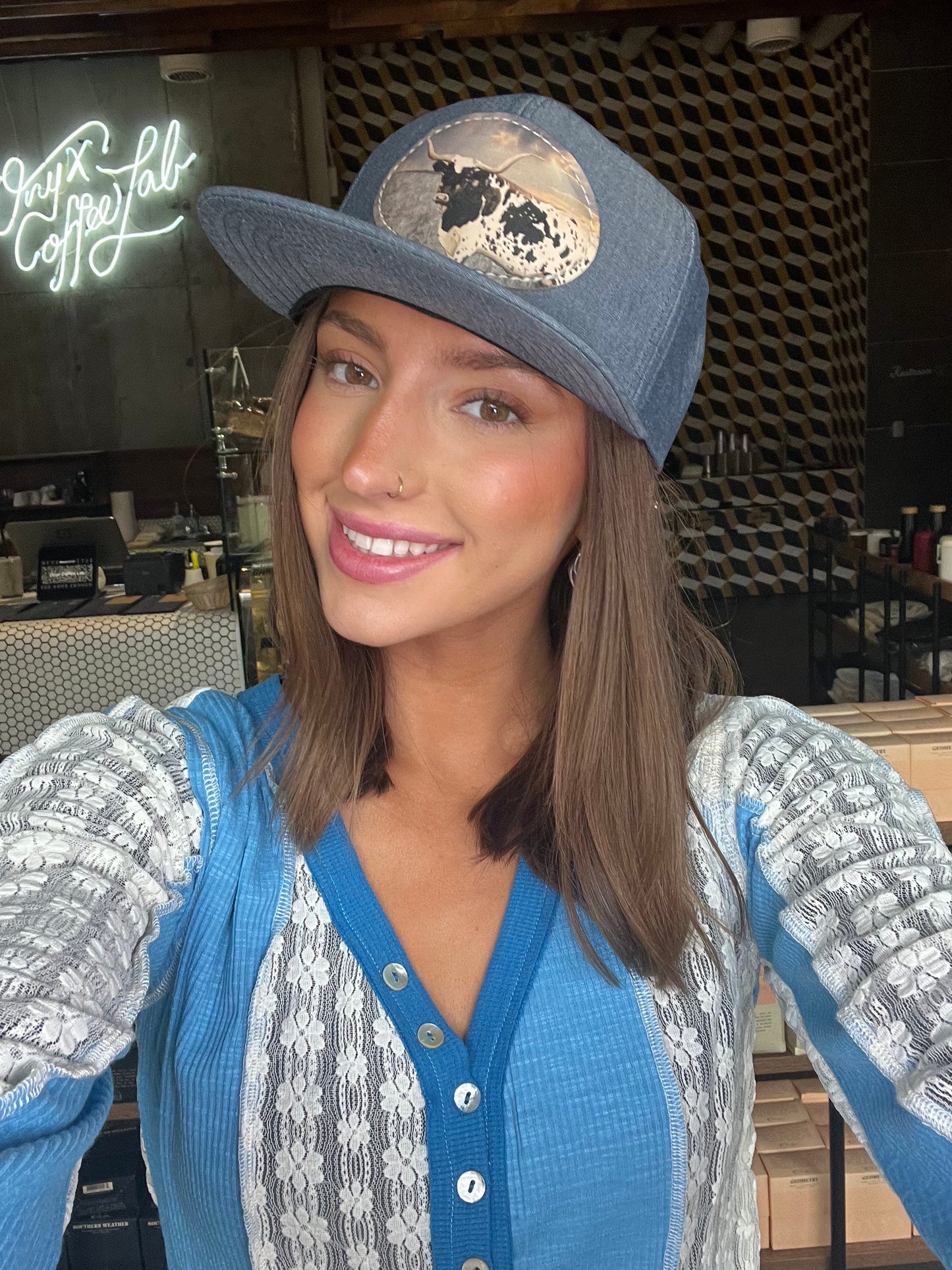 Dolly Estelle Hat - Chambray (blue with hint of grey) - Old Timer 2.0