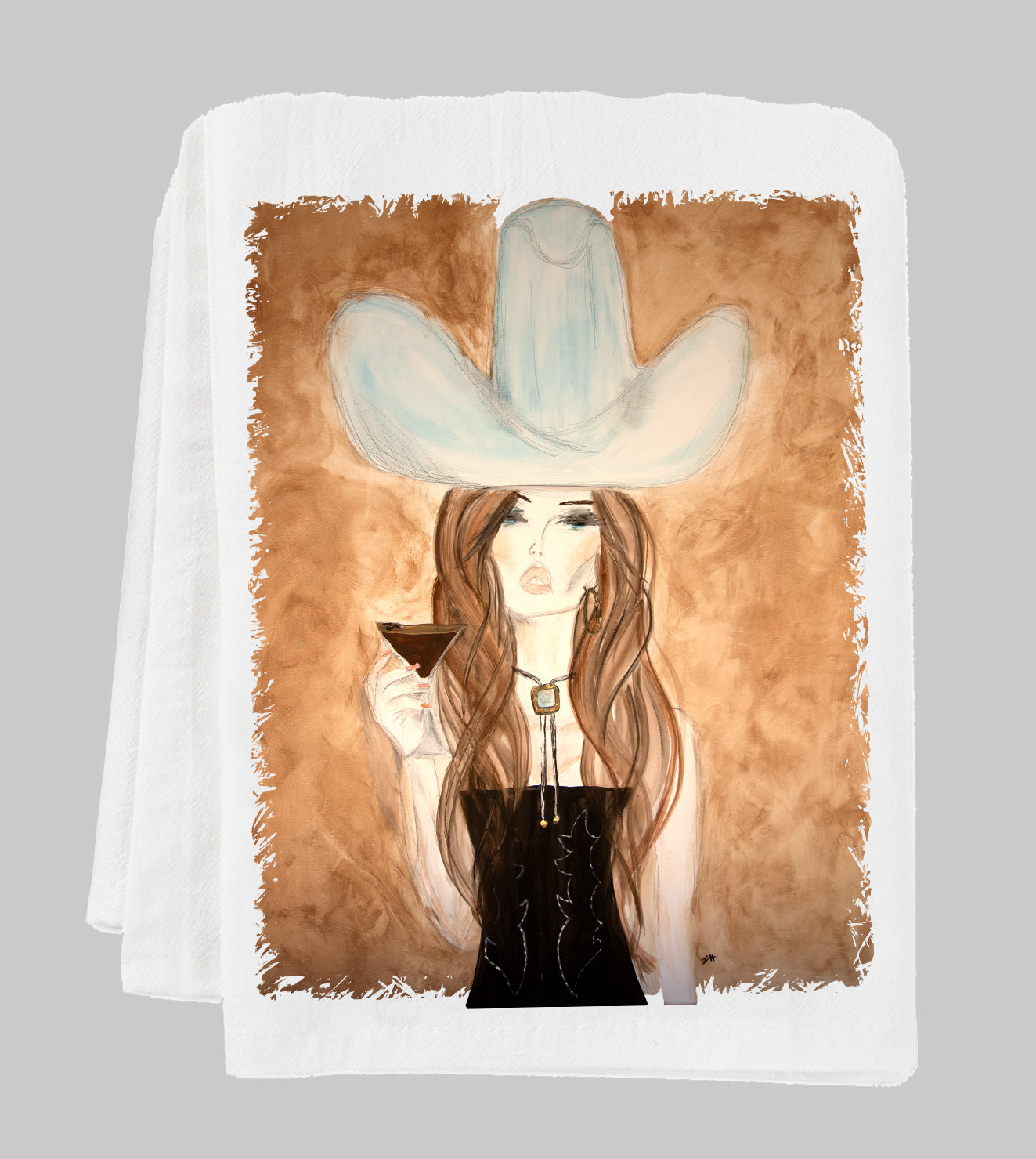 Tea Towel - Martini Cowgirl