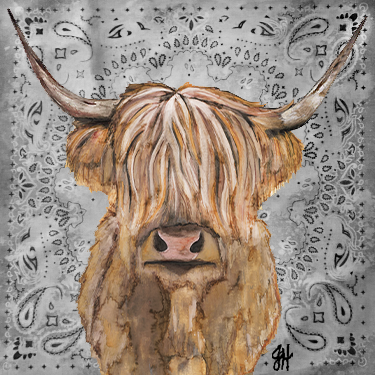 Hat Pin - Chewy (bandana background)