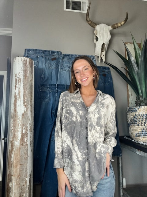 Adult Button Ups - Vanilla Bean (Women's large)