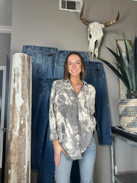 Adult Button Ups - Vanilla Bean (Women's large)