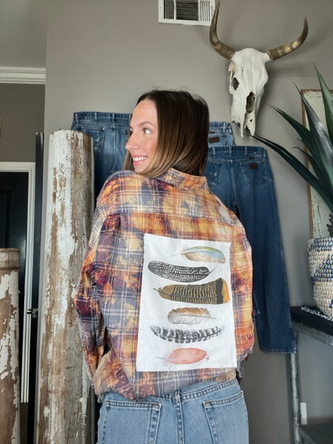 Adult Button Ups - Feathers (men's XL)