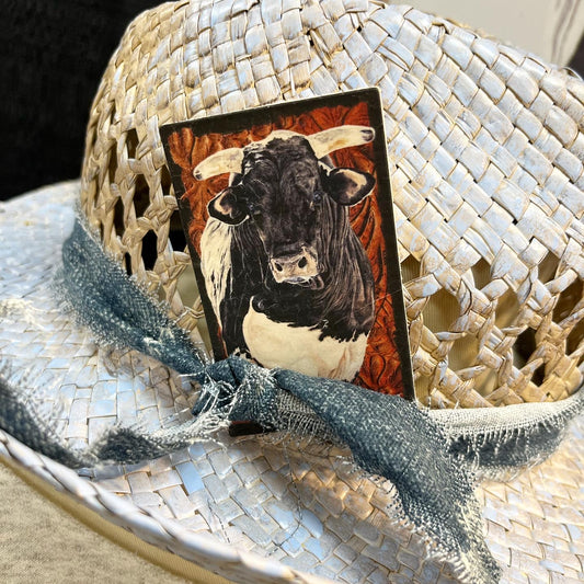 Leather Hat Card - Bad to the Bone stamped