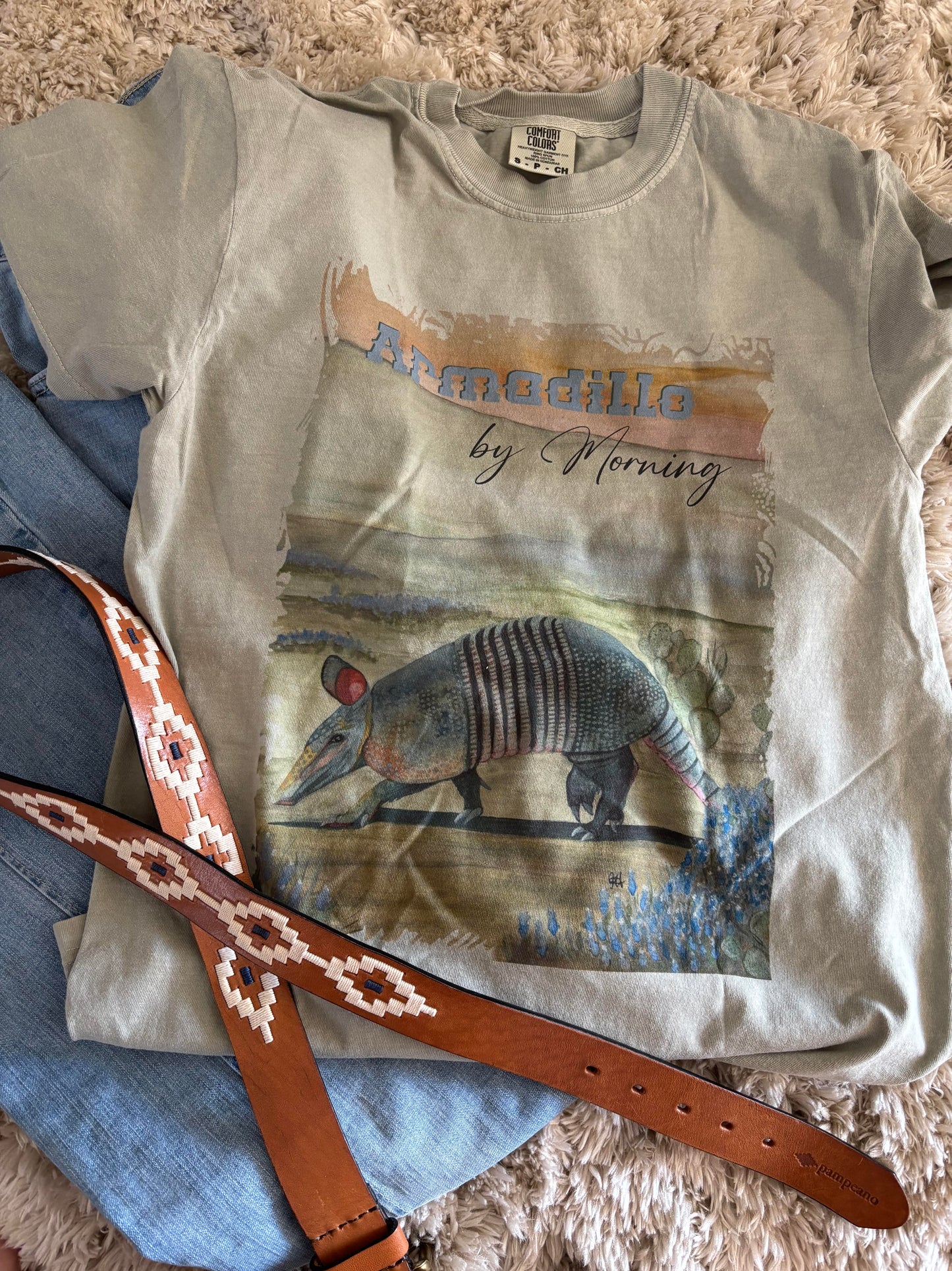 Armadillo by Morning (with text) - Tees