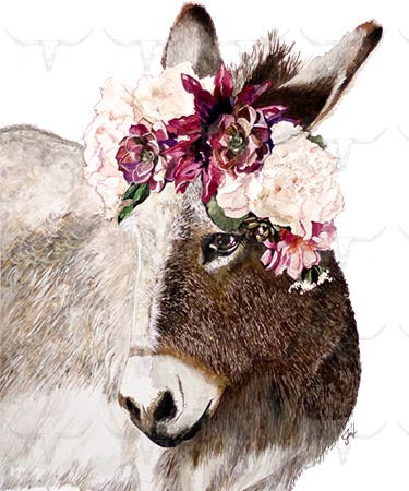 Tea Towel - Blossom Donkey