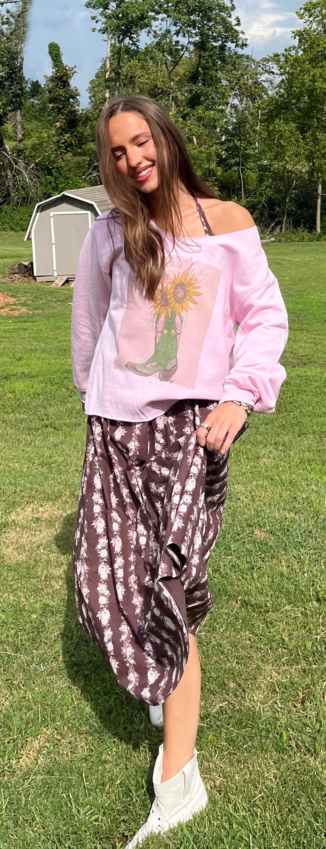 Sweatshirt - Flowers ta Boot