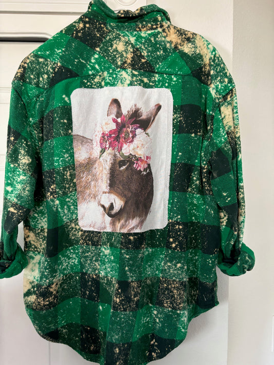 Adult Button Ups - Blossom Donkey (womens oversized small)