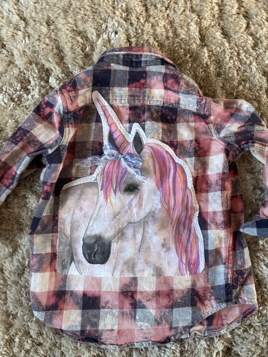 Kids Button Ups - Unicorn (kids size 4/5)