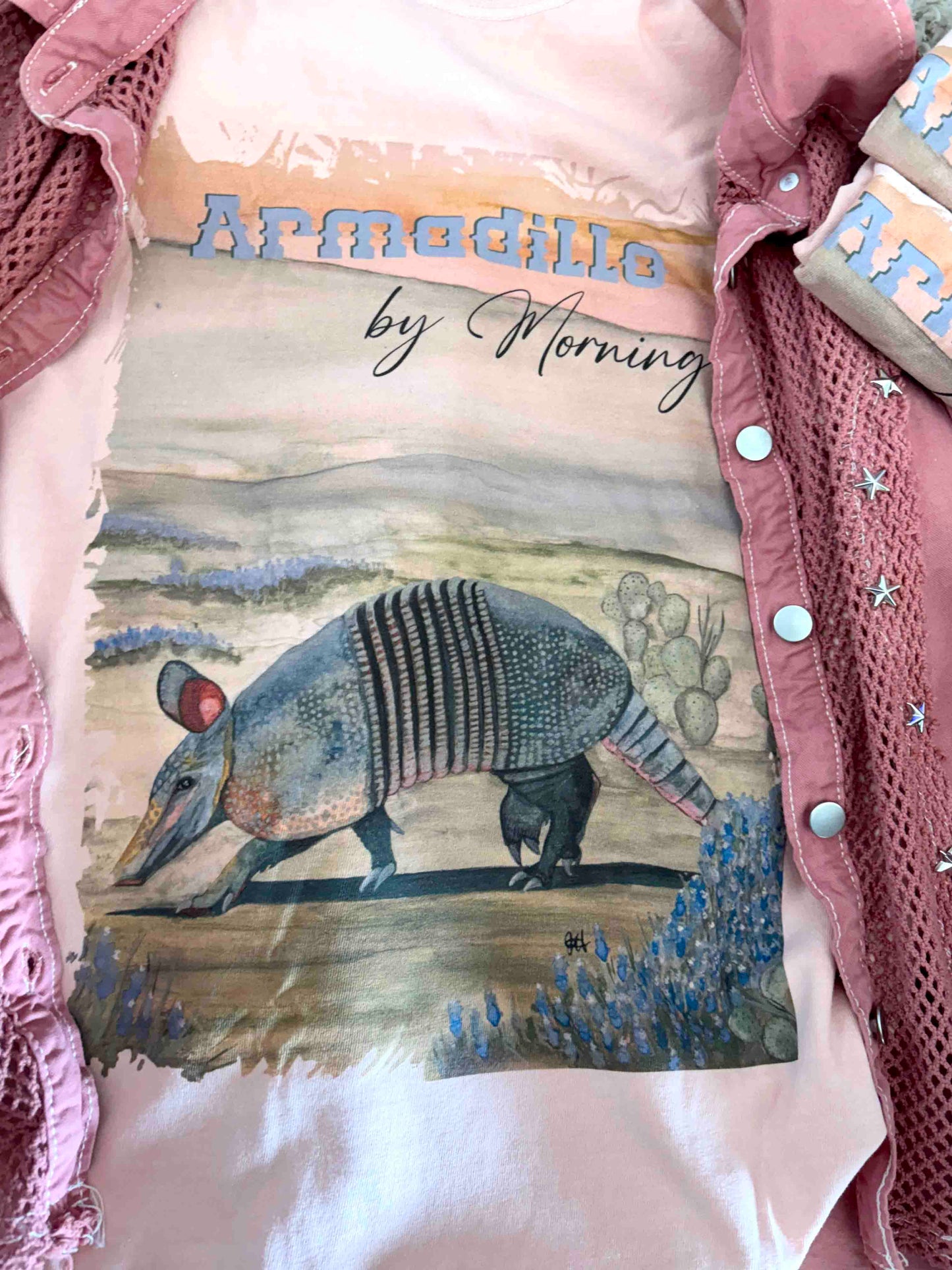 Armadillo by Morning (with text) - Tees