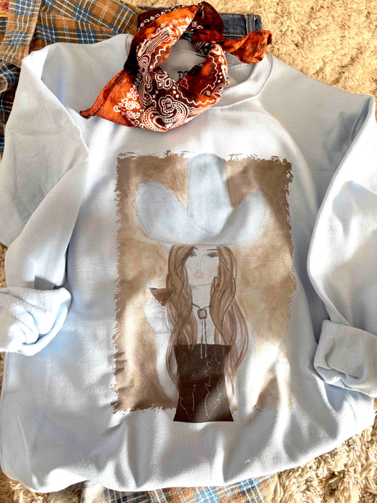 Sweatshirt - Martini Cowgirl