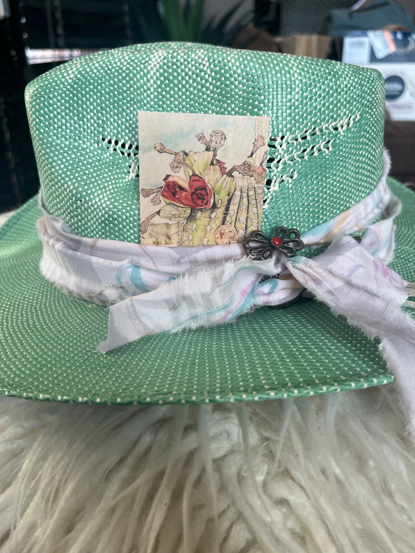Leather Hat Card - Country Roads