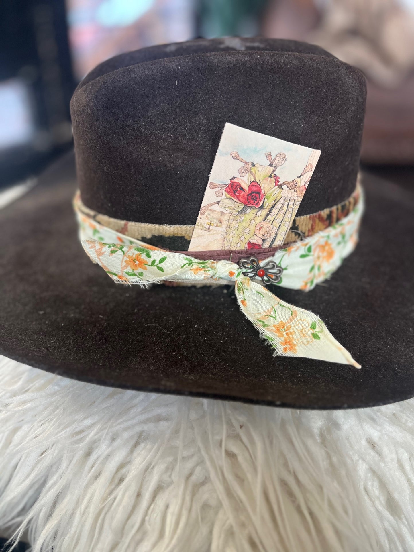 Leather Hat Card - Country Roads