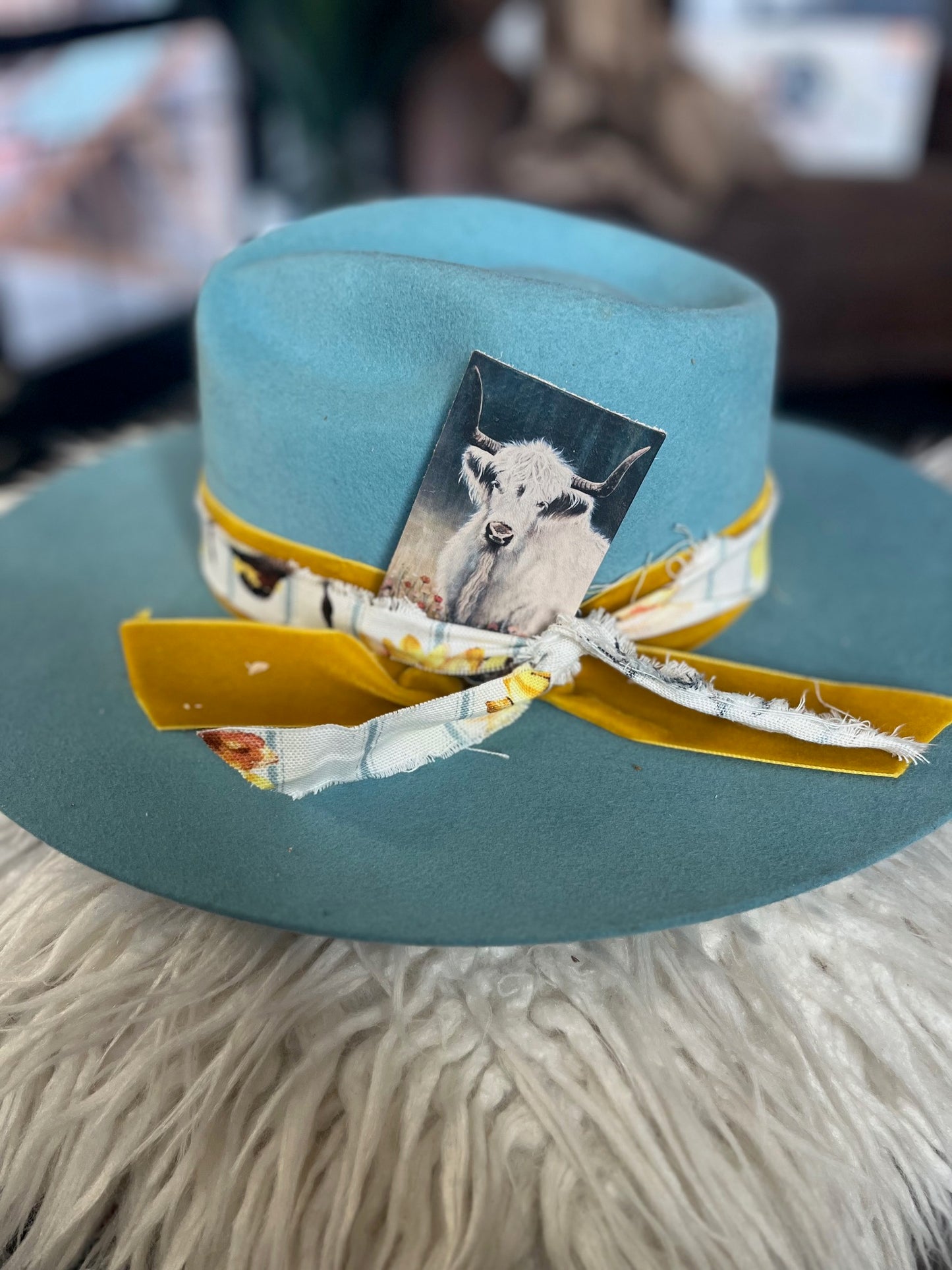 Leather Hat Card - Angel Highlander