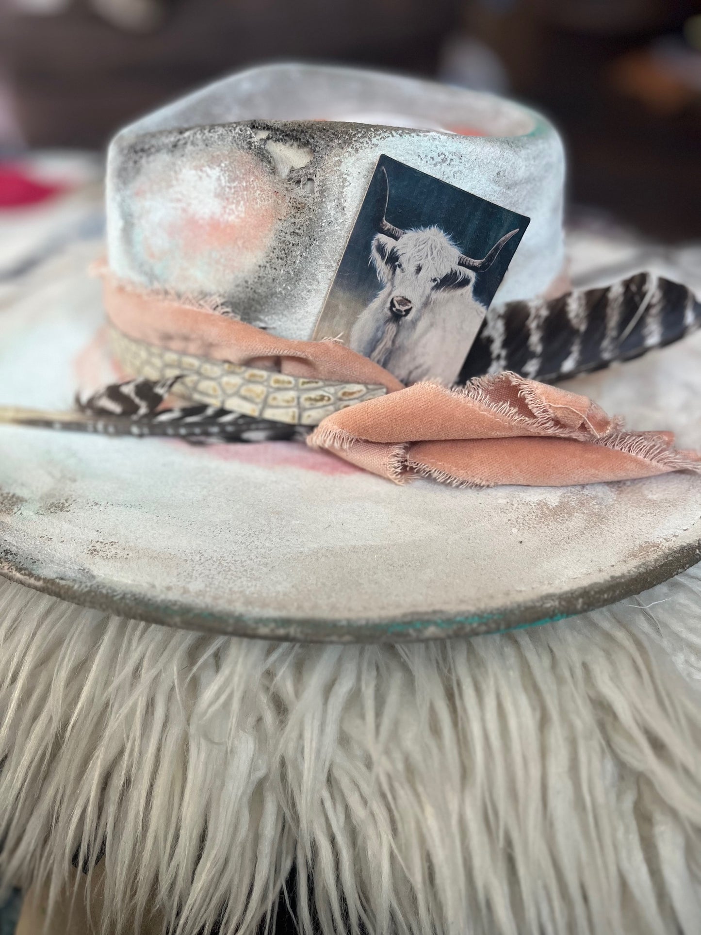 Leather Hat Card - Angel Highlander