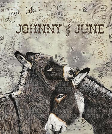 Tea Towel - Johnny and June (with text)