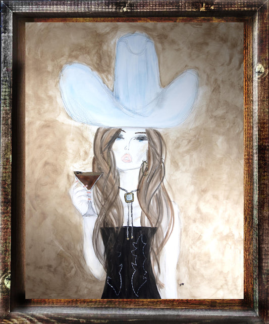 11x14 Prints - Martini Cowgirl
