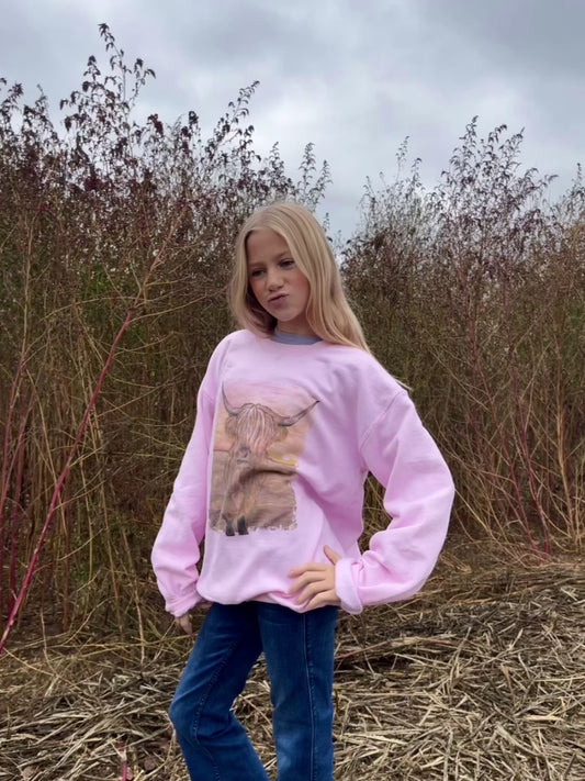 Sweatshirt - Chewy in Pink