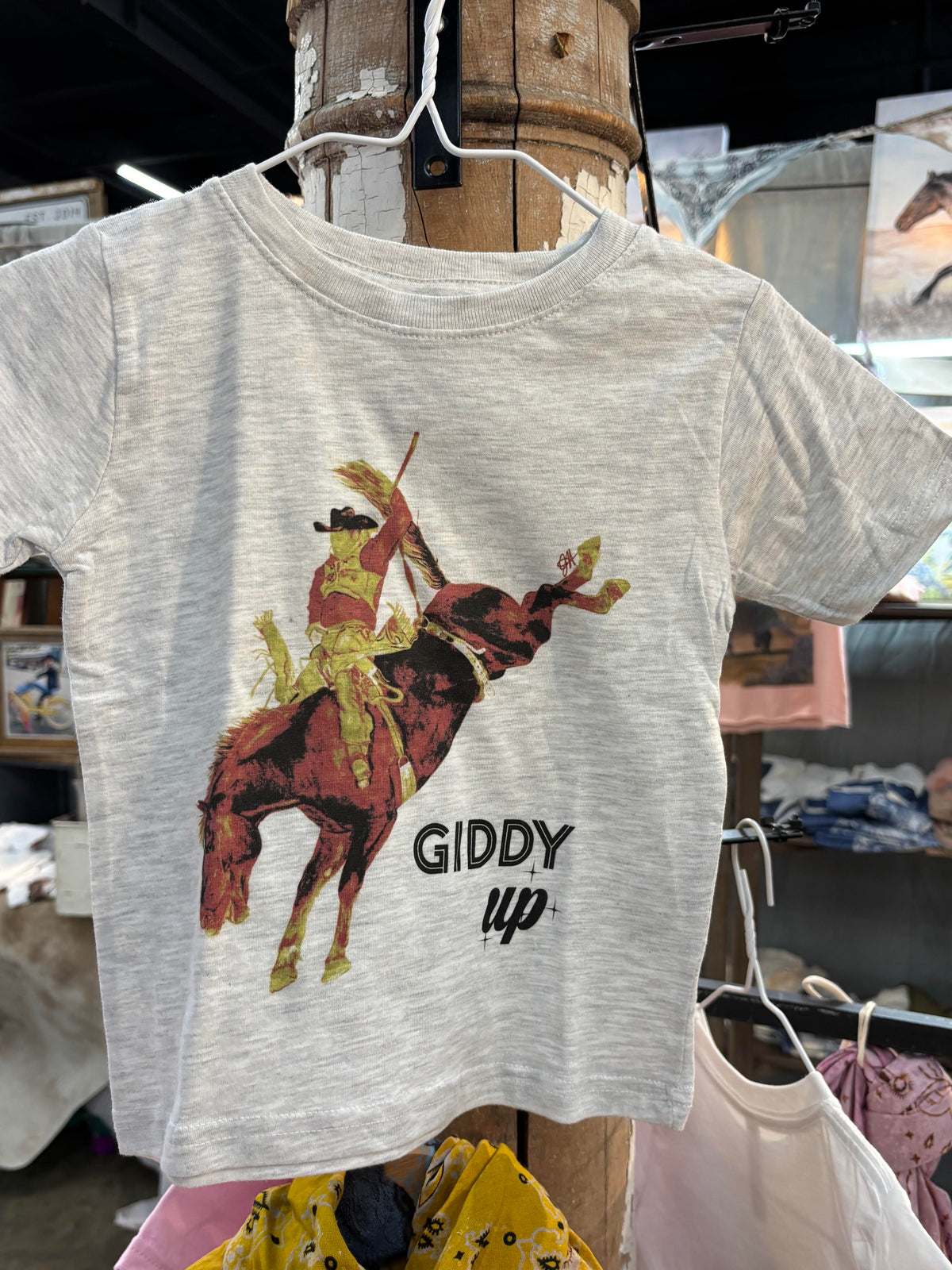 Kids Tee - Wyatt Retro (giddy up)