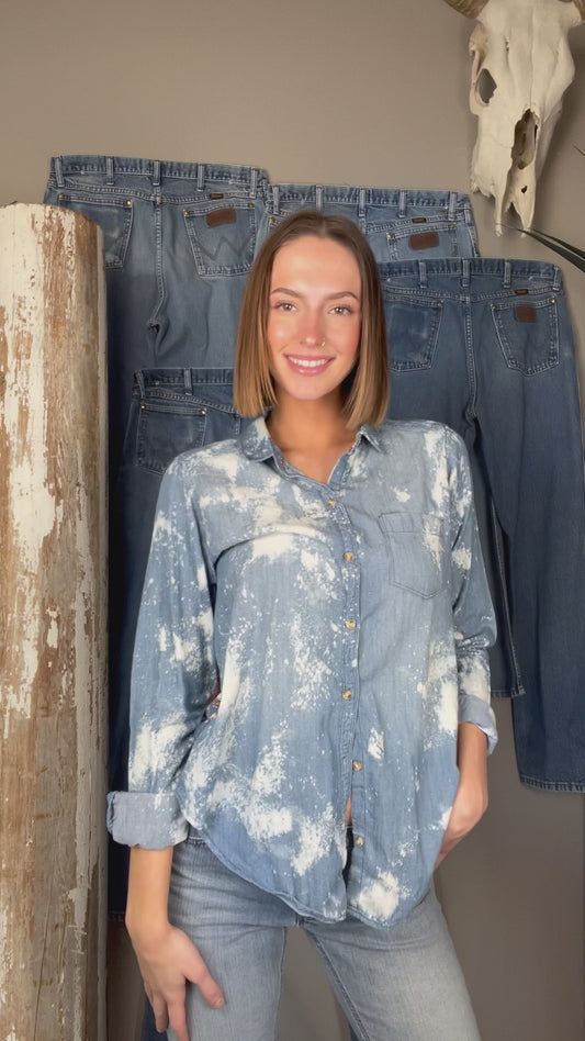 Adult Button Ups - Lily Bob Cactus (Missy medium)