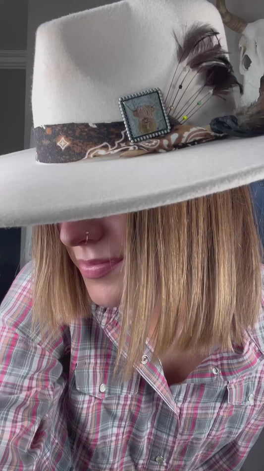 Hat Pin - Chewy (bandana background)