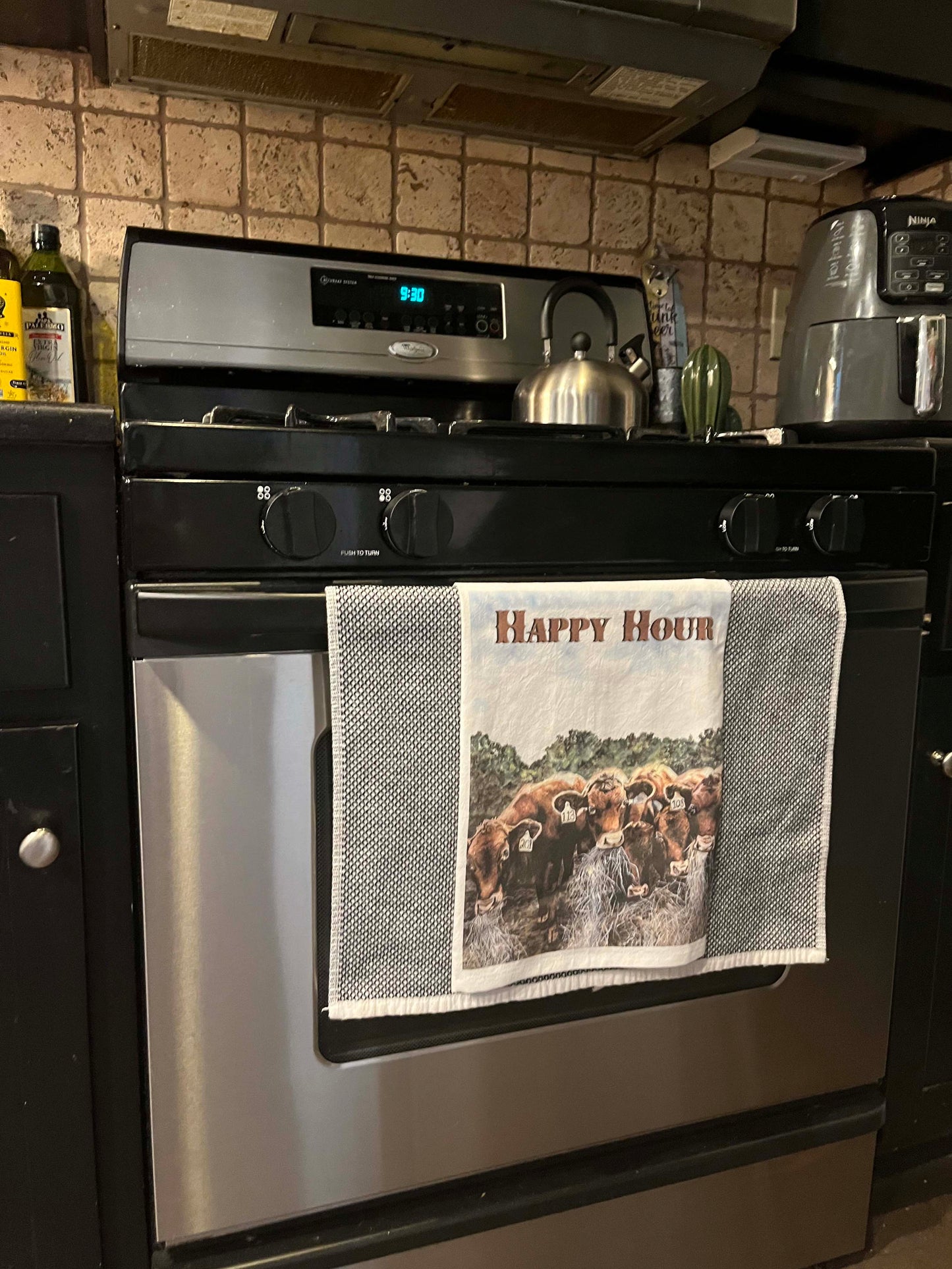 Tea Towel - Happy Hour (with text)